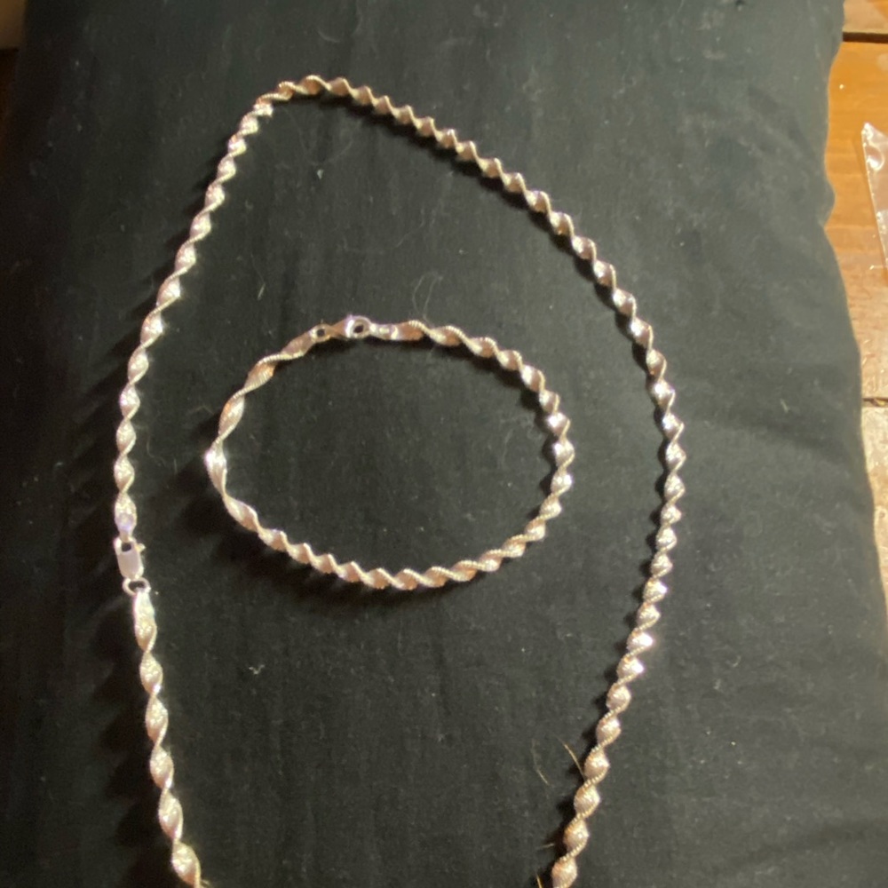 Silver .925 rope chain and bracelet. Made in Italy